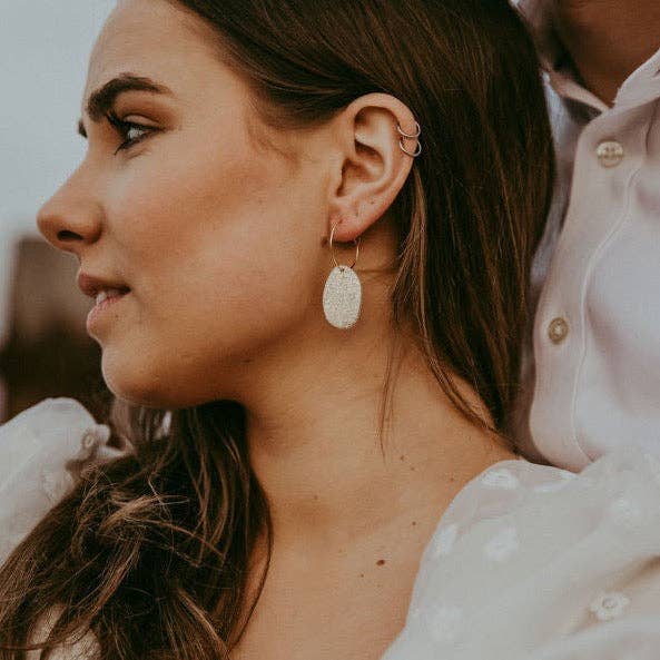 Botanical Sea Pool Hoop Earrings