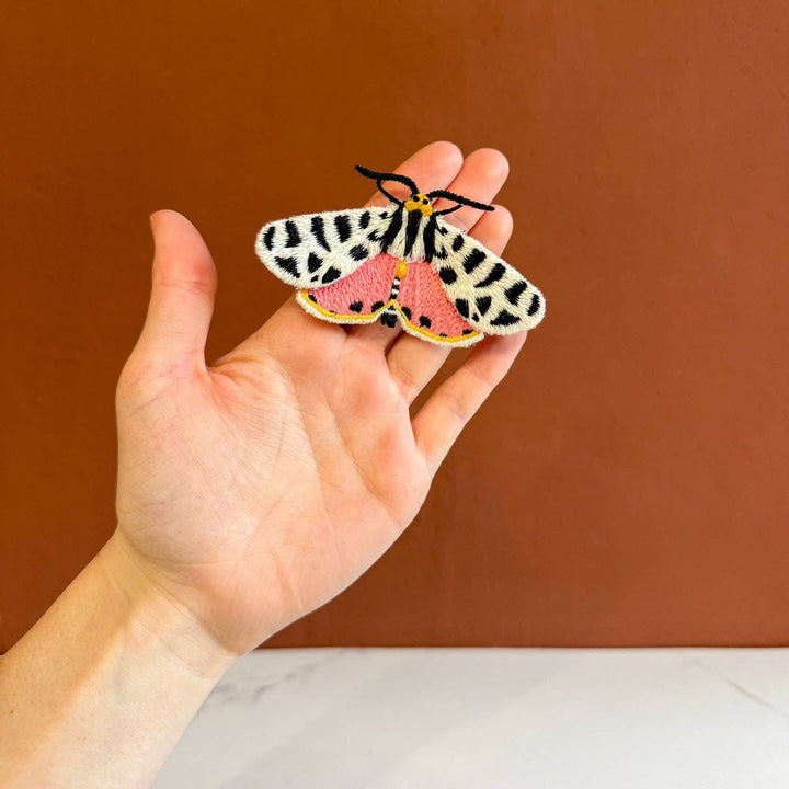Tiger Moth Embroidered Brooch