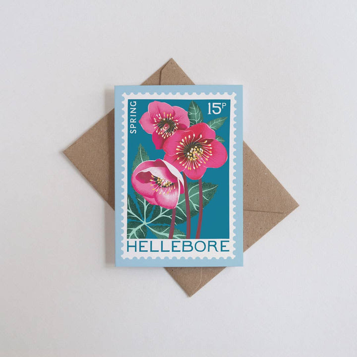 Hellebore Mini Greetings Card