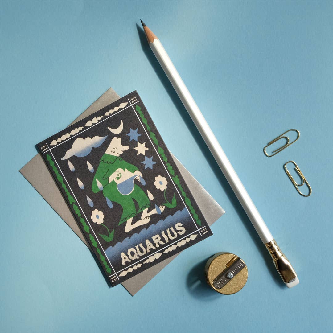 Aquarius Mini Greetings Card