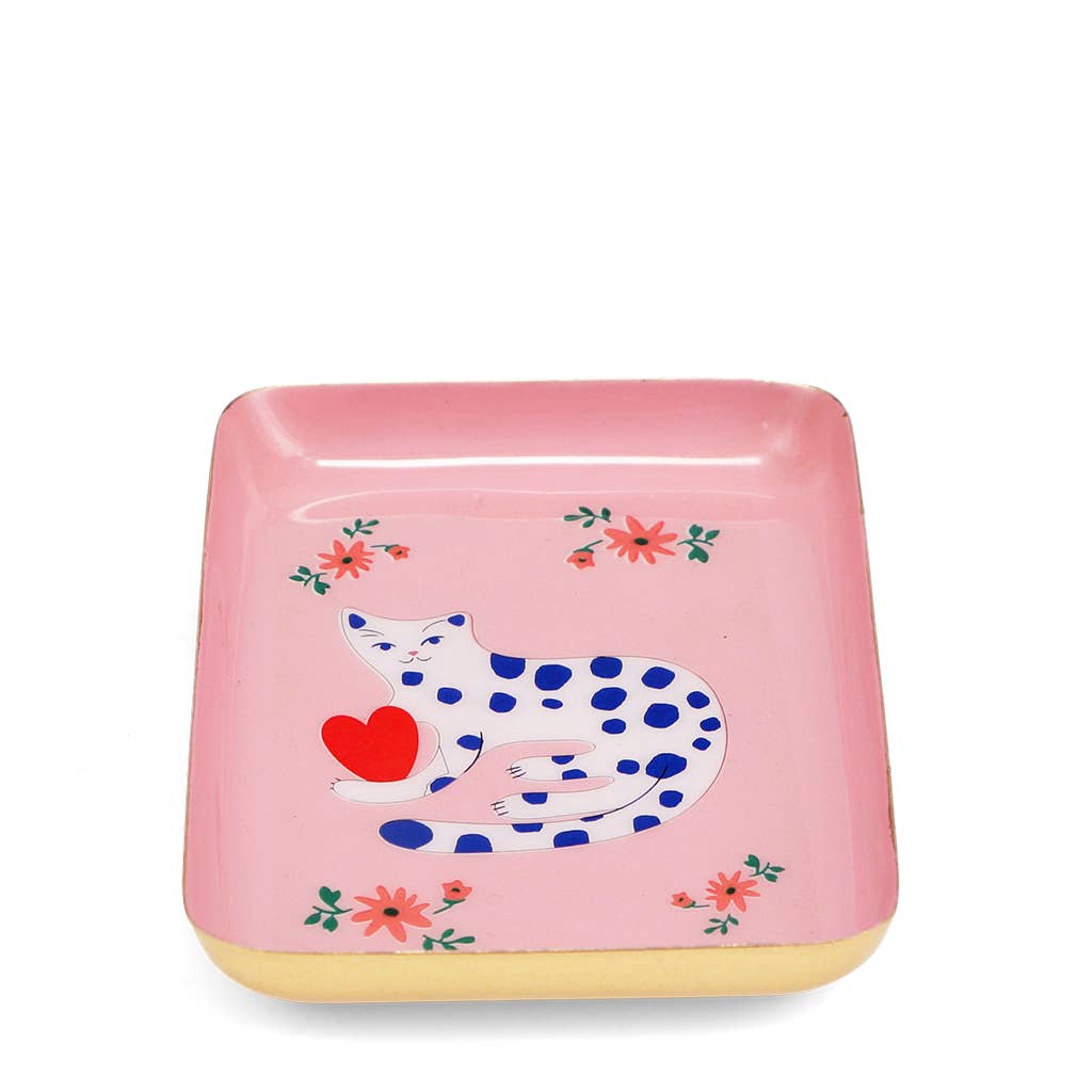 Spotty Cat Trinket Tray