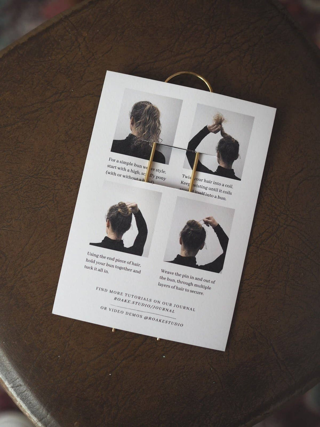 Lizzy Minimal Brass Hairpin -  D-shape