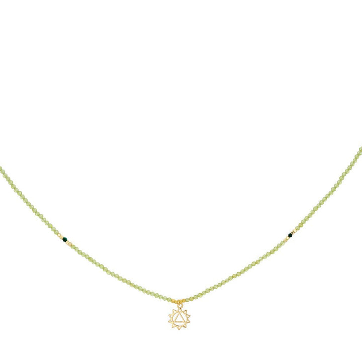 Peridot & Malachite Solar Plexus Chakra Necklace