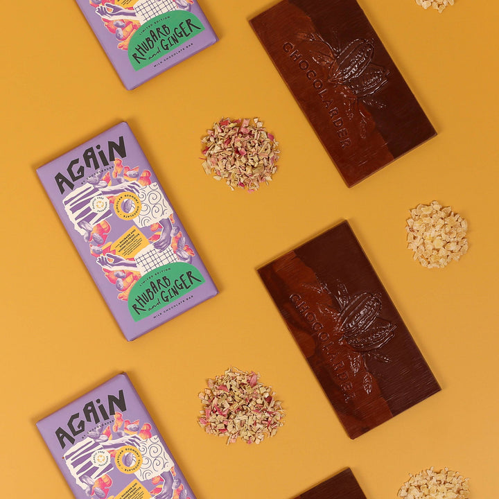 Again - Rhubarb and Ginger Milk Chocolate Bar