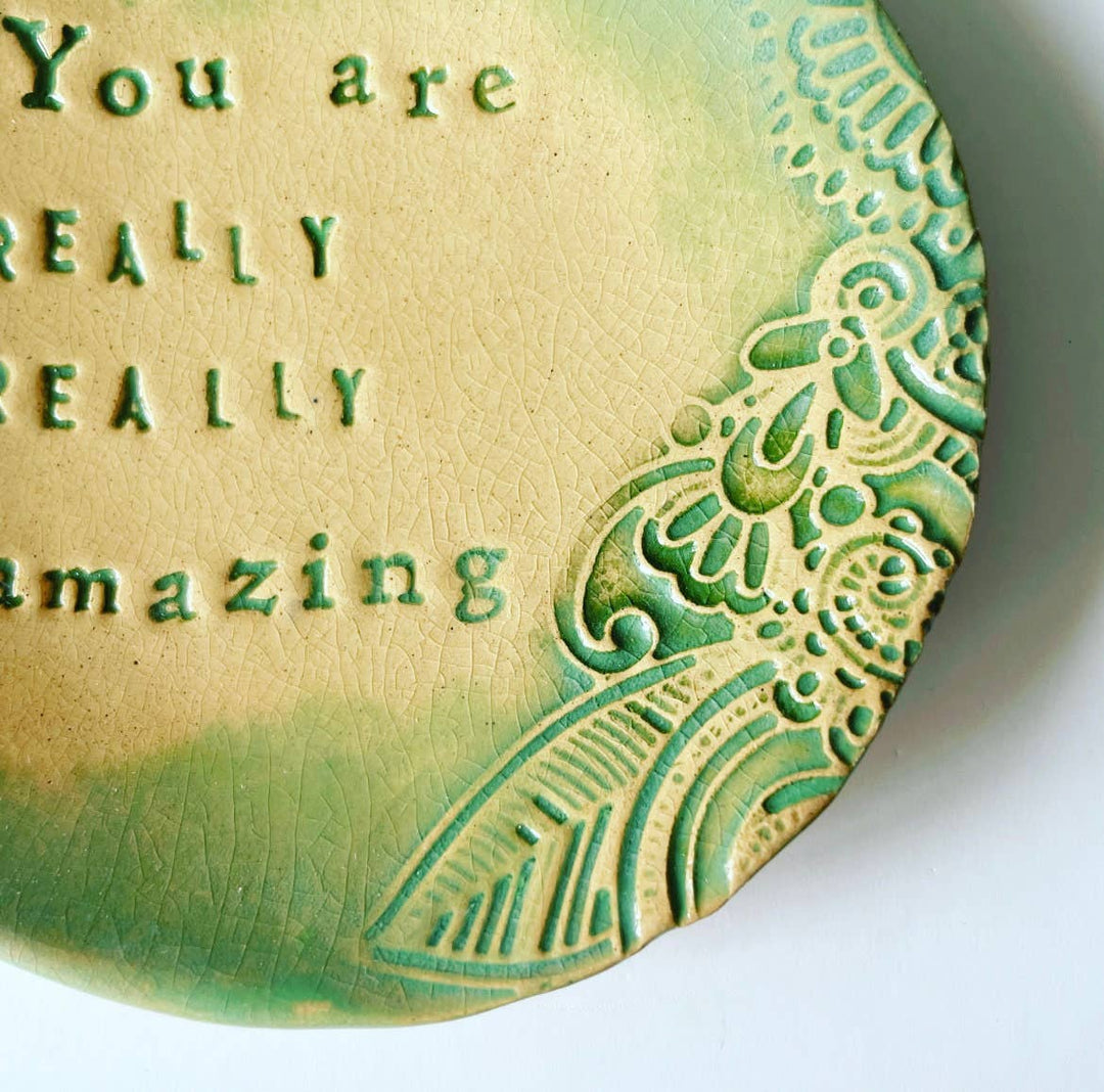 Ceramic Trinket Dish "You Are Amazing"