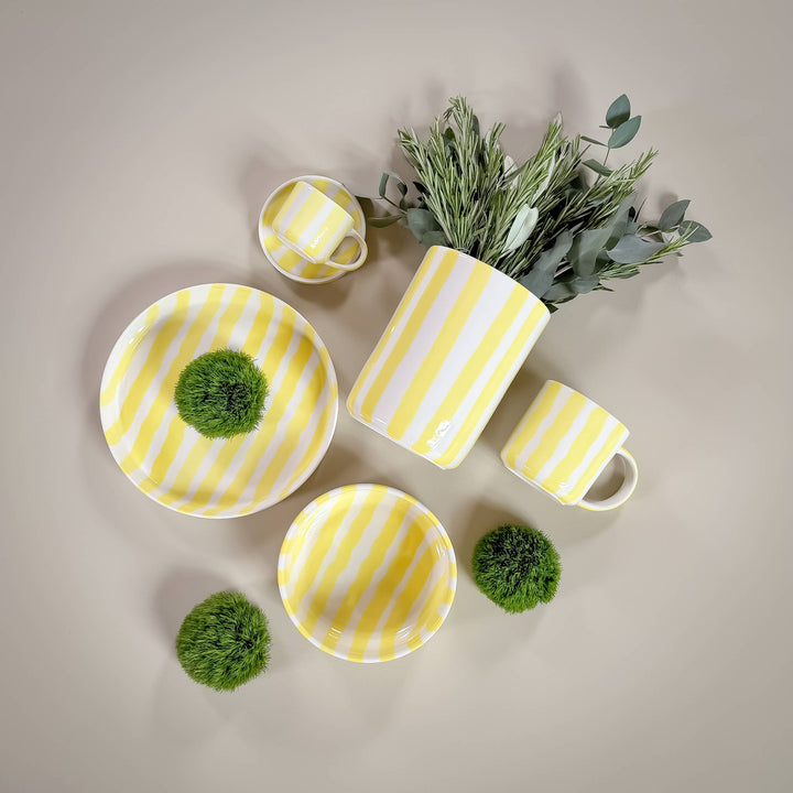 Beach Yellow Stripe Plate