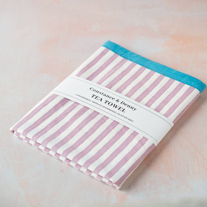 Stripe Lilac Tea Towel