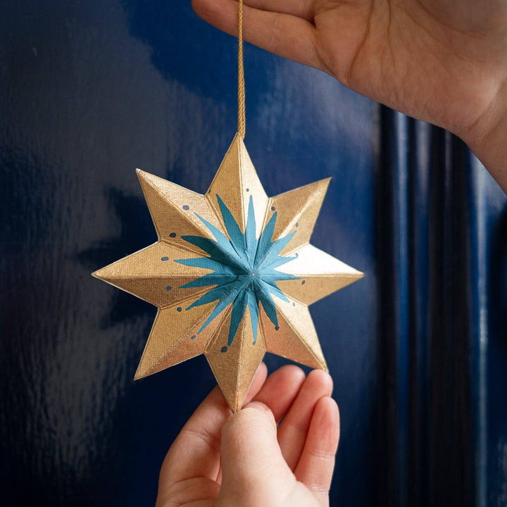Golden Star Screen-Printed Board Decoration