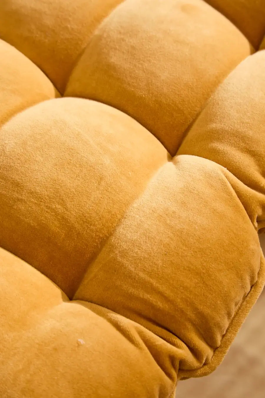 Velvet Bench Seat Cushion in Mustard