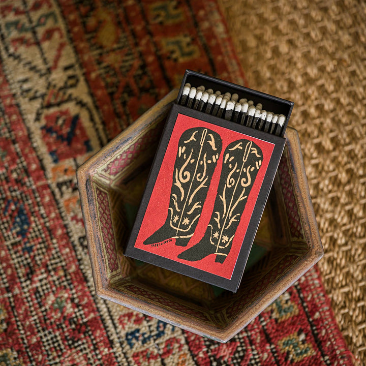 Tabby Booth Cowboy Boots Keepsake Matchbox