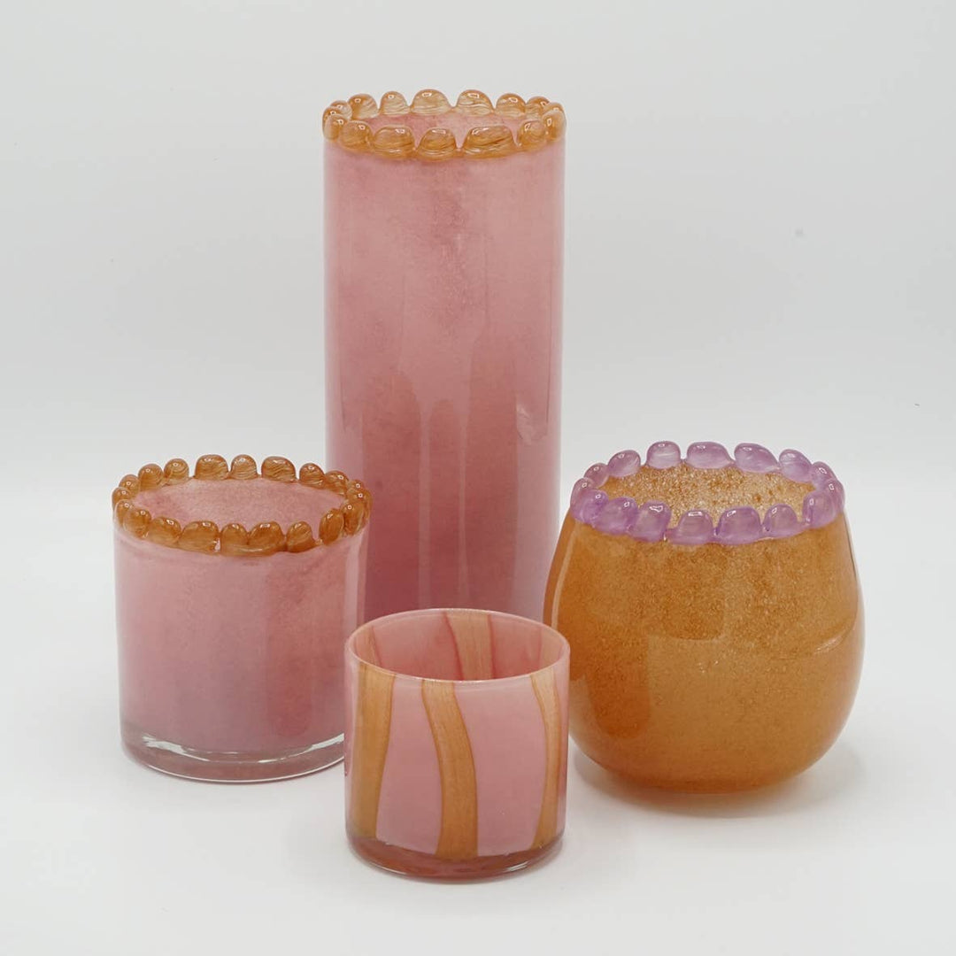 Opaline Pink ‘Pearls’ Vase