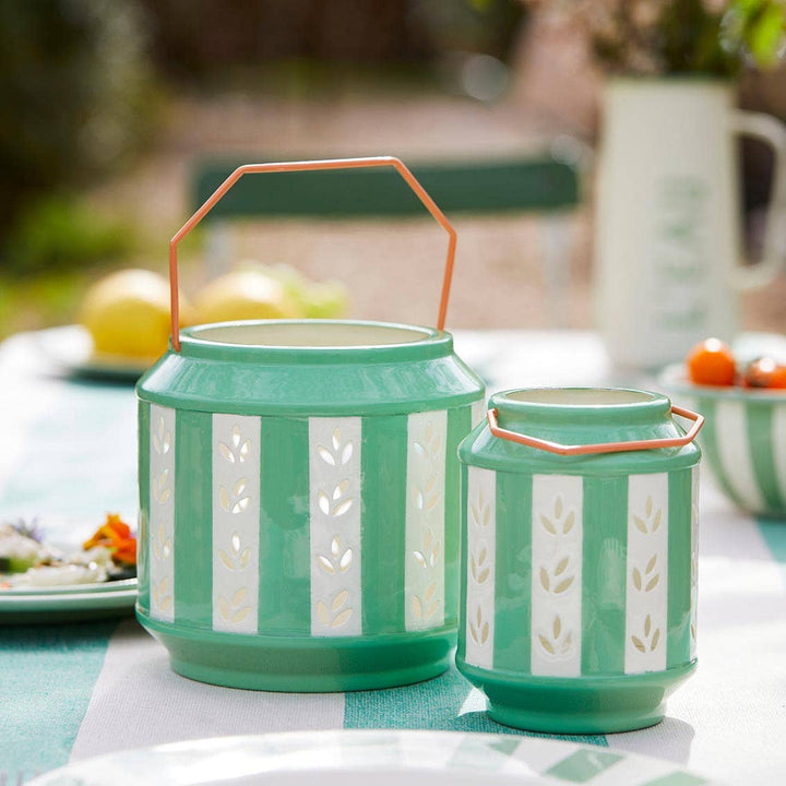 Bon Jardin Green Enamel Lantern - 2 Sizes