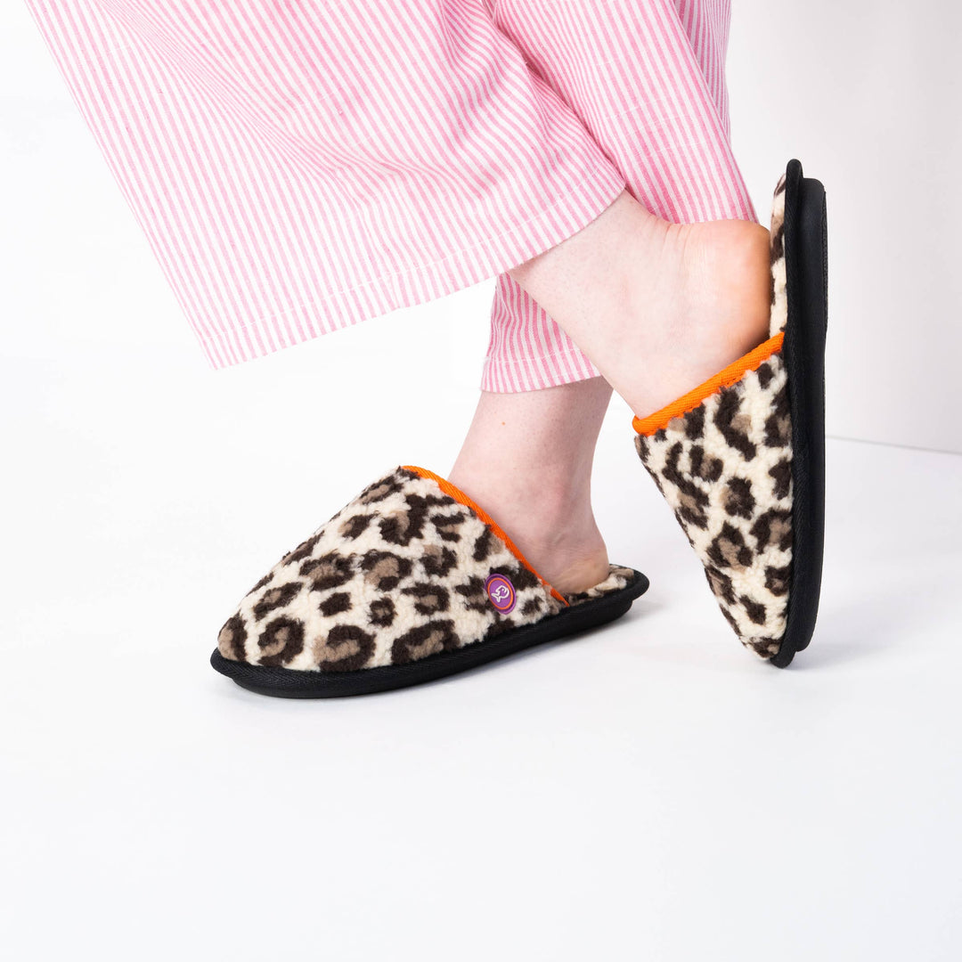 Leopard Sherpa Slippers