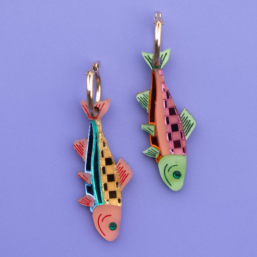 Rainbow Trout Earrings