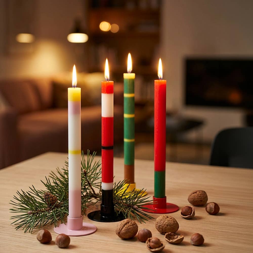 Santa Claus Colour Block Candle