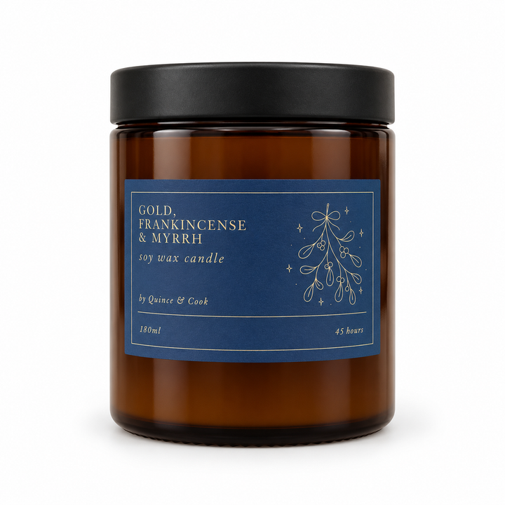 Festive Candle - Gold, Frankincense & Myrrh