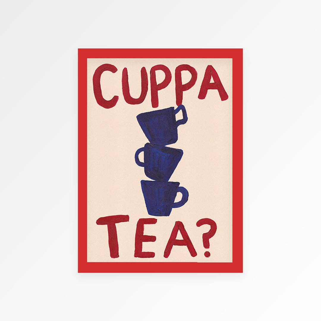 Cuppa Tea Hand Painted Print