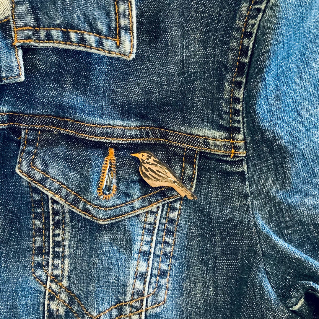 Black Bird Mini Pin Brooch