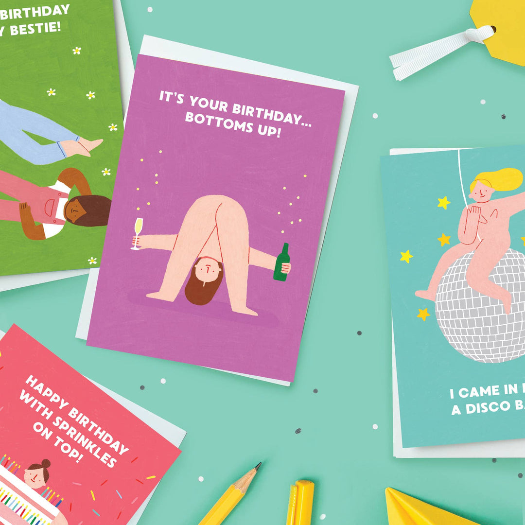 Bottoms Up Birthday Card