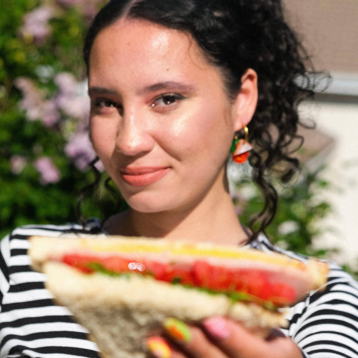 Classic Sandwich Hoop Earrings