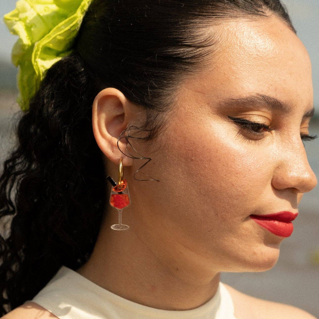 Bitter Orange Spritz Hoop Earrings