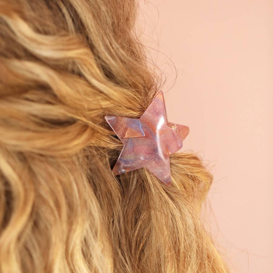Mini Lilac Star Hair Clip