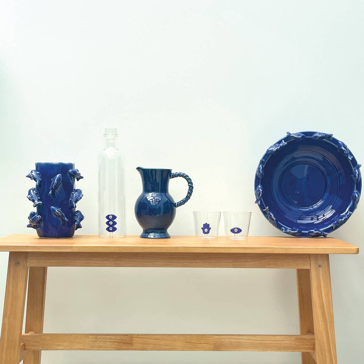 Twist Pitcher in Deep Blue