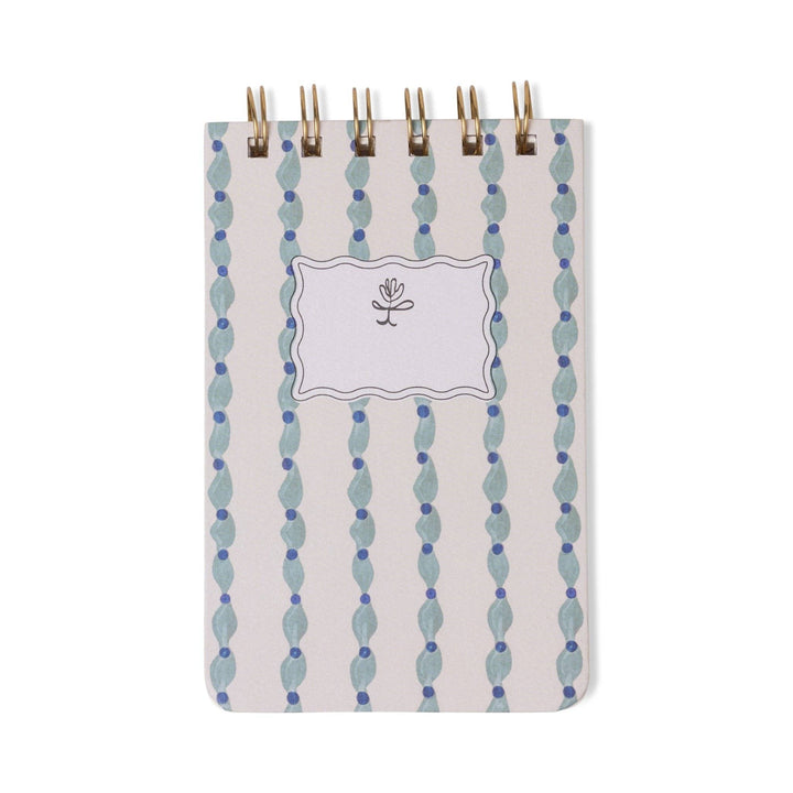 Wavy Blue Twin Wire Notepad