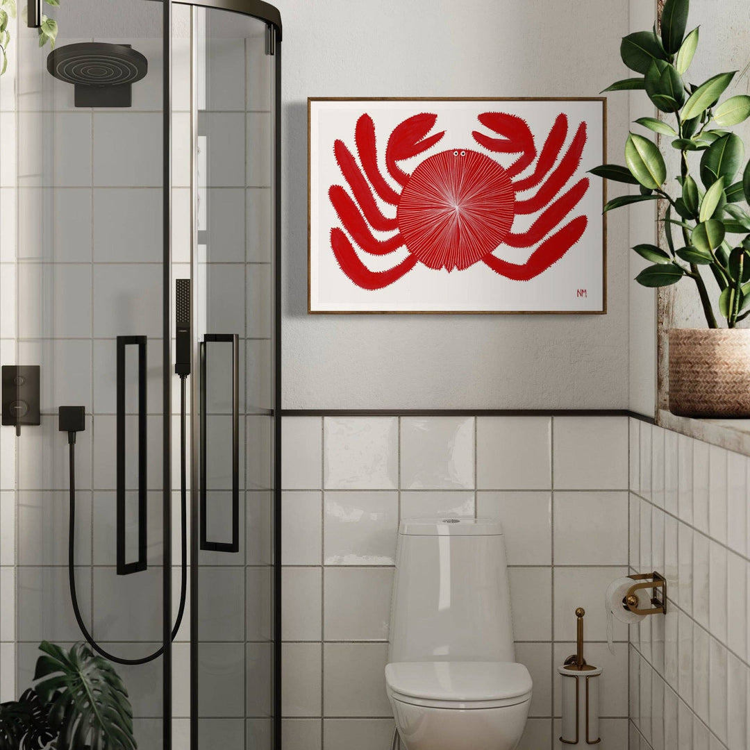 Red Crab Art Print A3