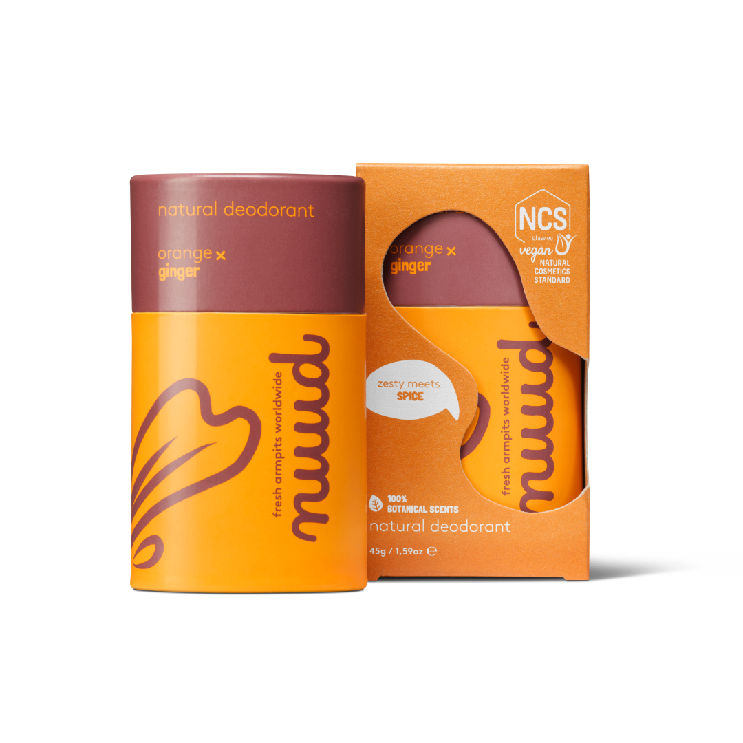 Nuud Natural Deodorant Stick - Orange & Ginger