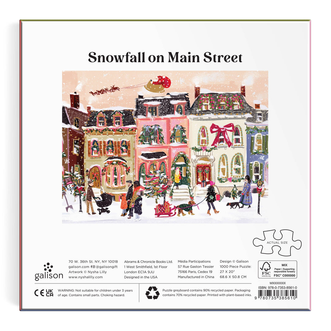 Snowfall on Main Street 1000 Piece Jigsaw Puzzle