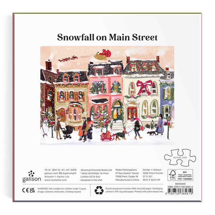 Snowfall on Main Street 1000 Piece Jigsaw Puzzle