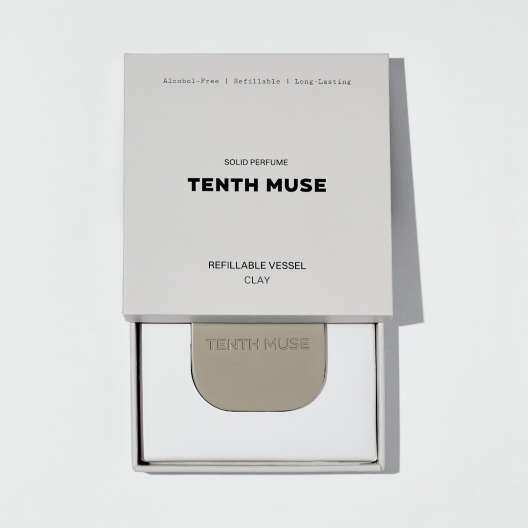 Refillable Vessel for Solid Perfume - Clay