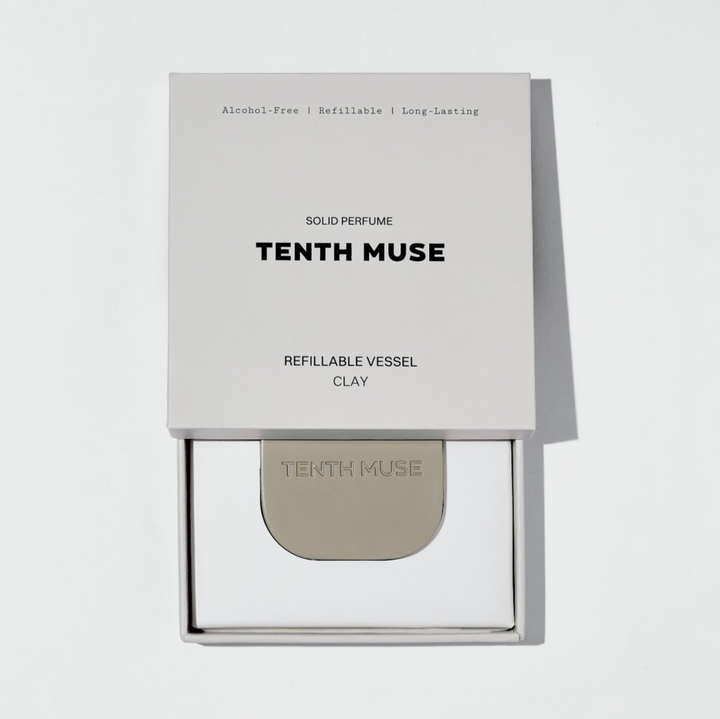 Refillable Vessel for Solid Perfume - Clay