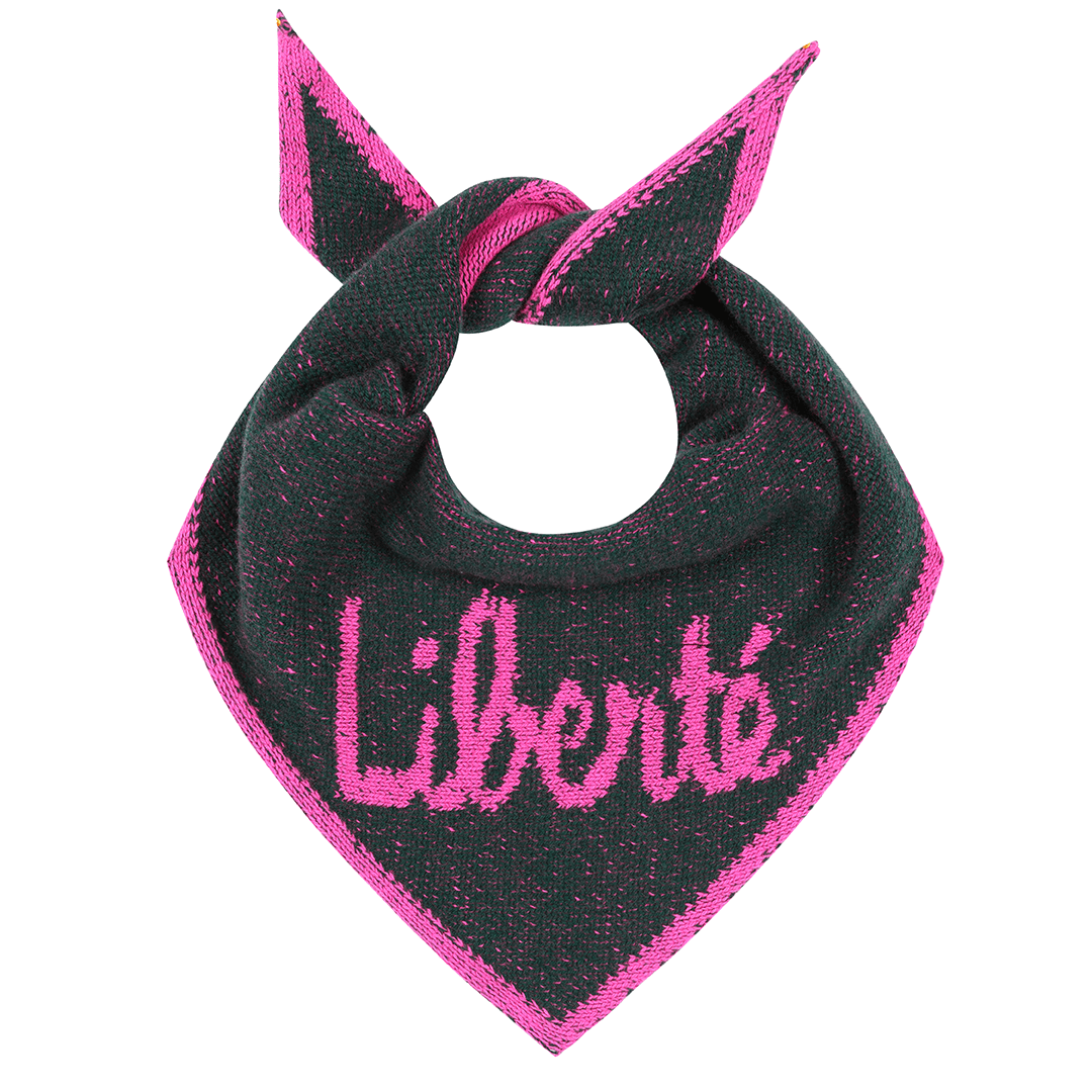 Liberté Merino Wool Triangle Scarf in Evergreen