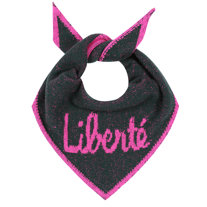 Liberté Merino Wool Triangle Scarf in Evergreen