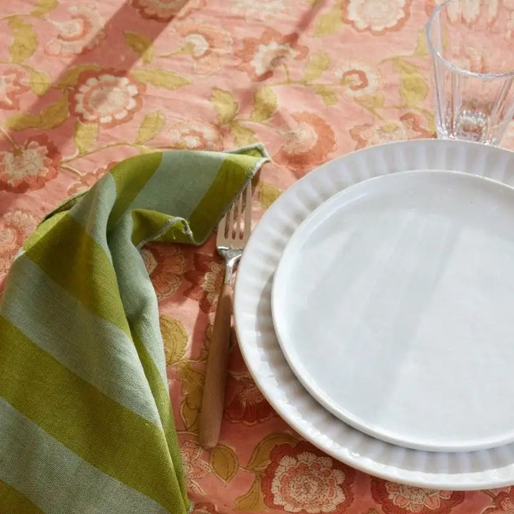 Rosewood Tablecloth in Rust & Peach