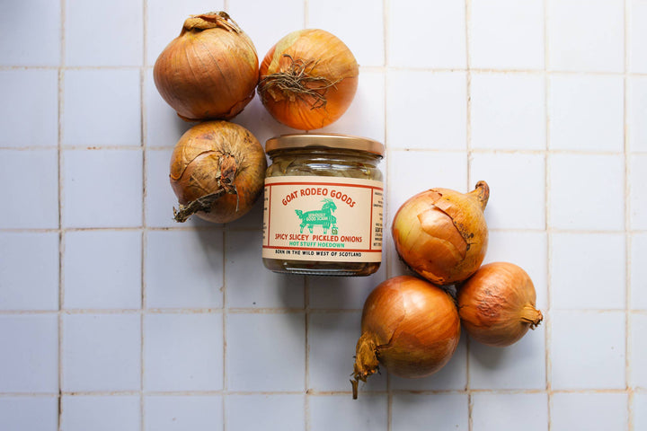 Spicy Slicey Pickled Onions