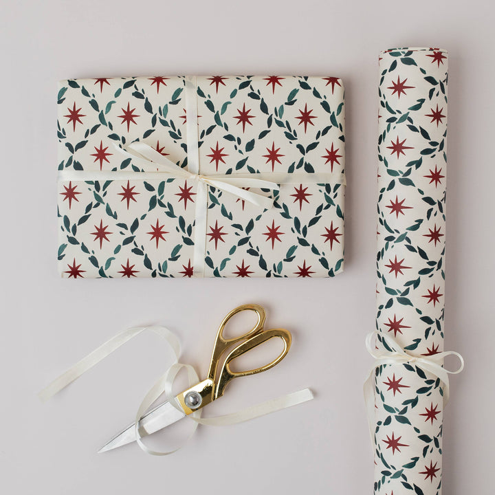 Diamond Star Botanical Gift Wrap Sheet