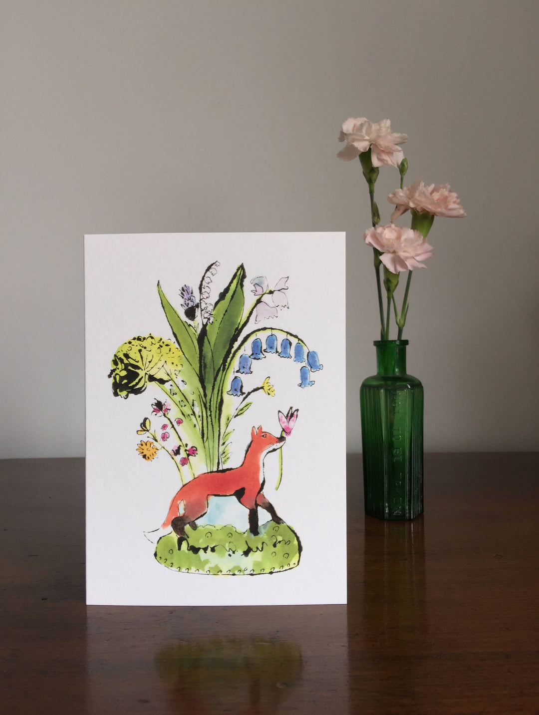 Fox with Wild Flowers Card