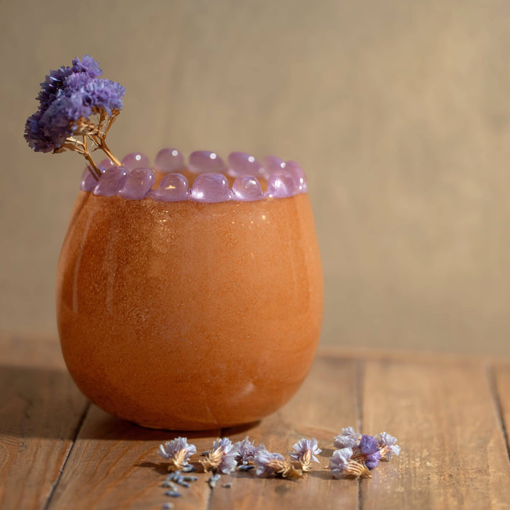 Moka Glass ‘Pearls’ Vase & Candle Holder