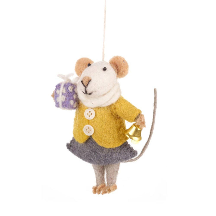 Handmade Felt Agnes Mouse Decoration
