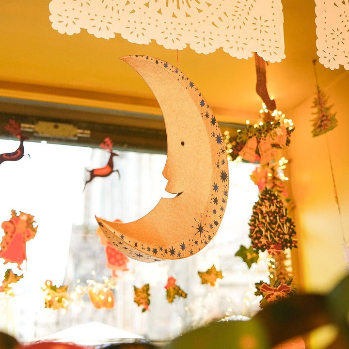 Starry Golden Moon Decoration - Extra Large