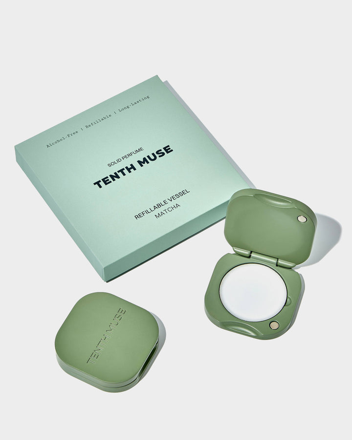 Refillable Vessel for Solid Perfume - Matcha