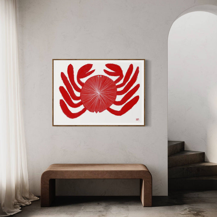 Red Crab Art Print A3