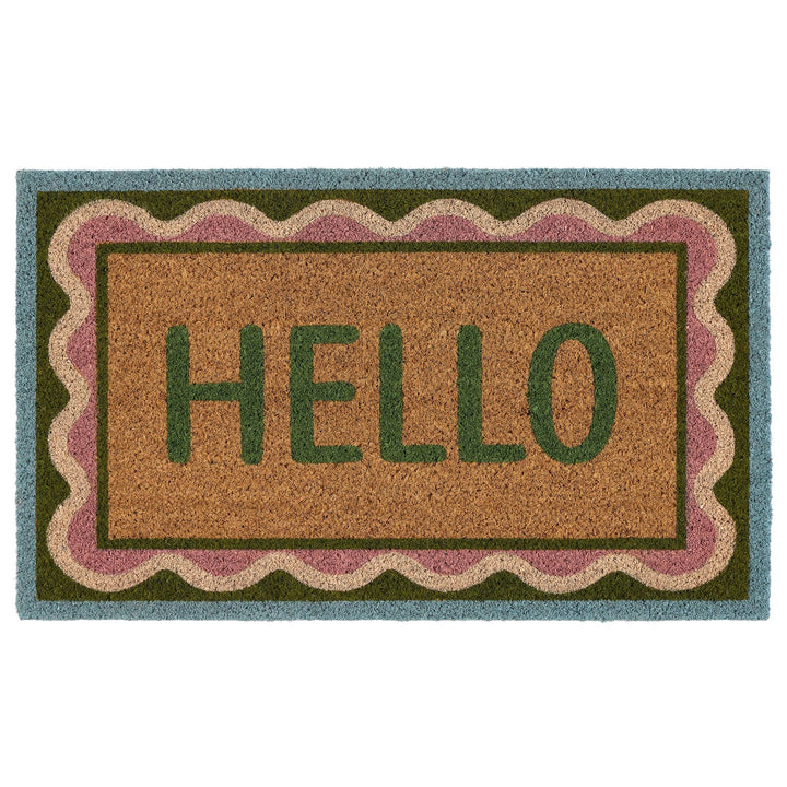 Hello Scallop Coir Doormat