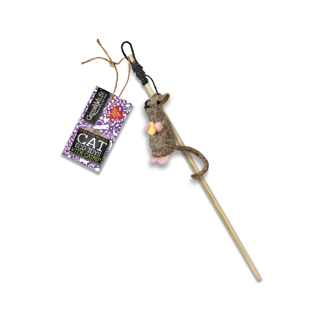Belle Mouse Cat Teaser Toy with Catnip