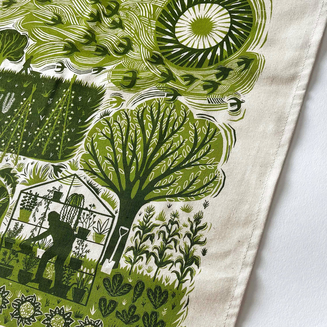 Cotton Tea Towel - Allotment