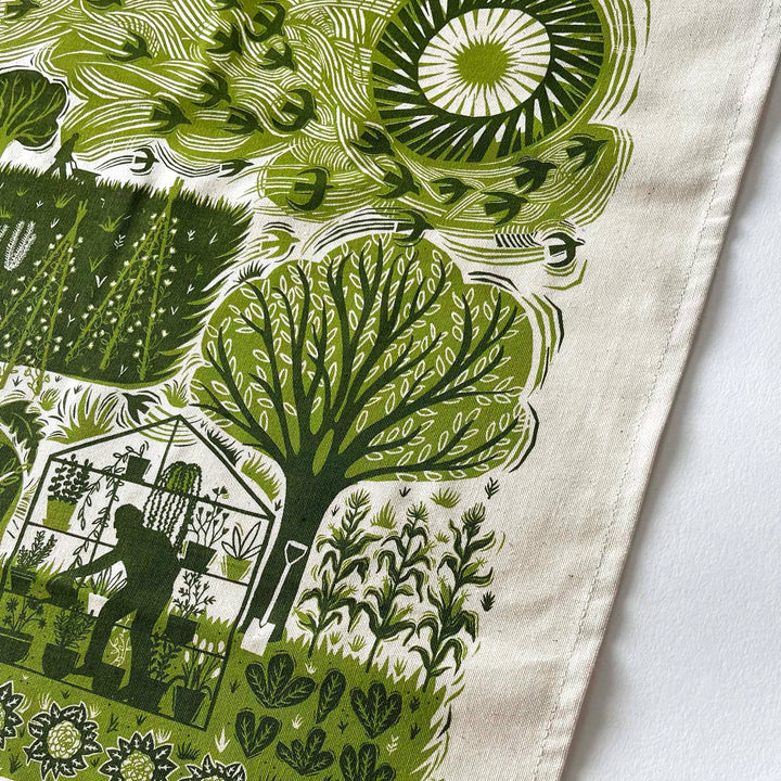 Cotton Tea Towel - Allotment