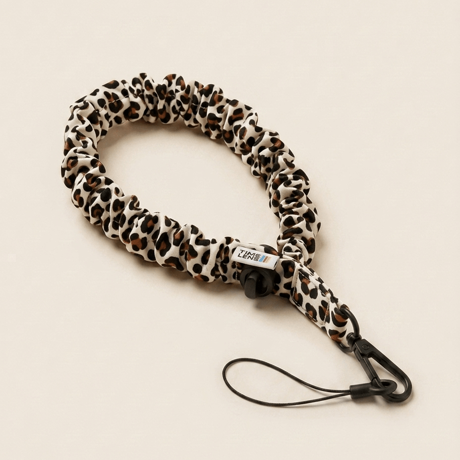 Cream Leopard Wrist Strap